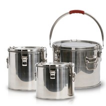 국산 스텐 유압 국통 5L~20L 일반형 핸들형 / 국산 밀폐용기 보온 보냉