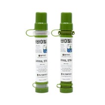태풍용 휴대용 정수필터 서바이벌스트로우 FSS-2000, 색상:초록