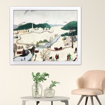 나봄갤러리 그랜마 모지스 추수감사절에 강을 건너 할머니 집으로, 2.심플 화이트 액자