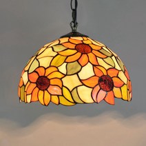 스테인드글라스 식탁 위 팬던트 레일 인테리어 스테인글라스조명 로즈 02오렌지 30CM, 레몬옐로우 12솔레이 30CM