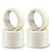 엠파이어 종이 마스킹테이프 범용 도장 커버링 마킹 자동차 인테리어 24mm*20m, 6개입