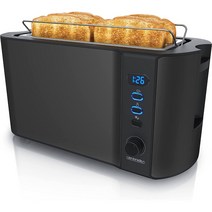 Arendo 아렌도 스테인리스 스틸 토스터 4구 롱 슬롯 1500W 4종컬러, 폴라 화이트