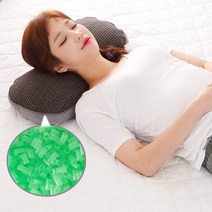 [에코숲라이프] 편백 메밀 바이오칩 H.골지 땅콩베개, 옥색