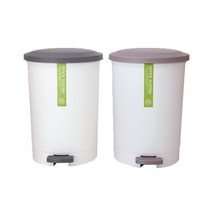 M 원형페달 휴지통, 대(20L)-그레이