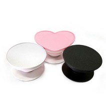애니블링 제작 그립톡 레진 아트 만들기 핸드폰 홈형 블랙 diy 데코덴 부자재, C-01)하트 오목형 핑크, 1개