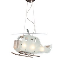 LED 헬리콥터 3등 펜던트 키즈조명, LED 인지구 3W 주광색(하얀빛)