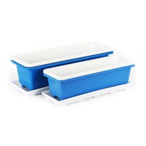 화분월드 초화박스 2호.3호 화분, 초화박스 3호(블루)+3호(물받침)