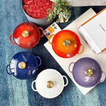 르쿠르제 [정품] x Paris 에펠탑 22cm 5colors 르쿠르제냄비 르쿠르제무쇠냄비, 3)화이트