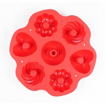 [앱스톤] 다양한 모양을 쉽게 만드는 던퀸몰드 DunQueen Mold (멀티쿠커몰드), 1개, 레드