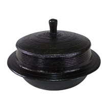 죽마고우 전통 한국 주물솥 길들인 인덕션 겸용 길들인 가마솥 국산, 블랙, 길들인 가마솥28cm(16인용)_인덕션겸용