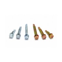 스틸하우스용 육각 양날피스 스크류볼트 황색 5봉 체결용 직결나사 철물용품, 14x90mm 100pcs