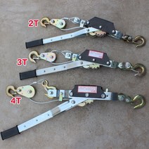 체인블럭 삼발이 레바블럭 호이스트 윈치 1톤 2톤 더블 후크 래칫 와이어 로프 텐셔너 조임기 래칫 핸드 레버 1 톤 2 톤 4 톤 체인, 4톤