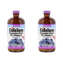 블루보넷 액상형 칼슘 마그네슘 비타민 D3 블루베리맛 472ml X2팩, 16ml, 1개