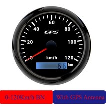 GPS 측량기 오토바이 선박용 속도계 색 백라이트 보트 자동차 트럭 속도 게이지, 120kmh 억