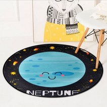 비진 펀 스페이스 원형 러그 80cm.제로투원