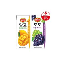 롯데칠성 델몬트 포도 + 망고 드링크팩 190ml 각24팩(총48팩)