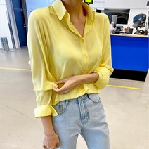 루즈핏 얇은 파스텔톤 중년 베이지 데일리 빅사이즈 살구색블라우스 40대 여름 우아한