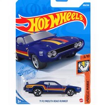 핫휠 HOT WHEELS 미니카 스포츠카 모형 21L 벤츠 도요타 코니세그 미니카, 209 71 플리머스 로드 레이스