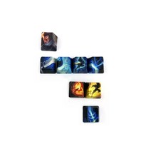 레트로 타자기 키보드 리그 오브 레전드 LOL 기계식 게임용 성격 키 캡 미니 GK61 ANNE PRO 2 60 맞춤형 OEM 키 캡 166, 체리 높이, 야스오 8 키