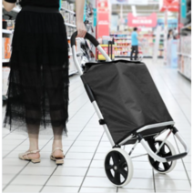 시장가방캐리어 바퀴달린장바구니 접이식손수레 40L 휴대용 쇼핑 핸드 폴딩 알루미늄 장보기카트 대형 대용 블랙, 장바구니 카트 네이비, 1개