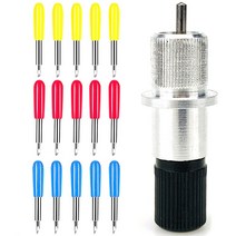 XNEMON 15pcs 30/45/60 도 롤랜드 커팅 플로터 비닐 커터 블레이드 + 홀더 조각용 25x1.5mm 45, 한개옵션0