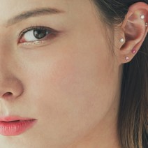 와사비네코 미미츠보 쥬얼리 귀지압패치, 라이트로즈XL(6.4mm), 1set