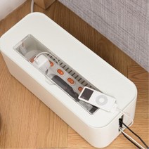 신혼부부 인테리어 뚜껑식 멀티탭 정리함 폴라로이드사진 목걸이보관, IVORY