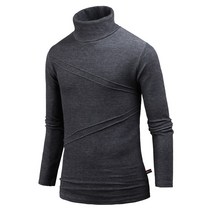 다꾸앙 남자 사선핀턱 주름 목폴라 티 ts4138