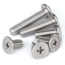 M6 10개 실버 십자 저두 볼트 CM 크로스 필립스 플랫 헤드 스테인리스 스틸 서스 304 나사 볼트, M6 (10pcs), 18mm