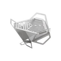 차콜스타터 화로대 숯통 숯불화로 숯불 휴대용 숯불 그릴 접이식 캠프파이어 스테인레스 스틸 화격자 화, B