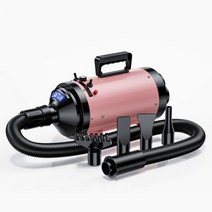 애견드라이기 빅사이즈견 폴라욕 강아지 고양이 털말리기 반려견 애견 미용 드라이기, LT-1090A粉 无级变速 标配长毛犬专用风嘴