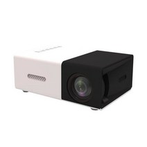 미니 빔프로젝터 캠핑 LED 1080P HDMI 호환 USB 오디오 휴대용 미니빔, 단일 플러그, 블랙화이트