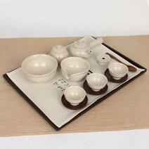 베이지 3인 교육용 종합다기세트(유아용세트)