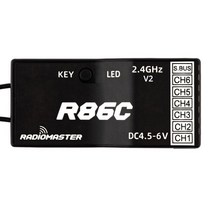 Radiomaster R81 R84 R86 R88 V2 리시버 4CH 6CH 8CH FRSKY D8 D16 TX16S SE RC FPV 드론 부품, 04 R86C Receiver