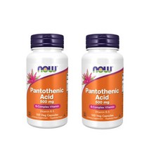 나우푸드 판토텐산 500mg 100캡슐 X 2병, 단품, 단품