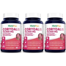 누사퓨어 NusaPure Corydalis 현호색 코리달리스 추출물 10000mg 180정 3병, x, 1개