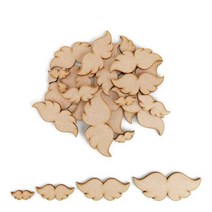 목재구입 나무합판 나무재단날개 MDF 공예 모양 나무 빈 장식 크리스마스, 08 60pcs_04 9-10 센치메터