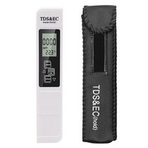 디지털 수질 테스터 TDS EC 미터 범위 0-9990 다기능 물 순도 온도 측정기 TEMP PPM, [01] WHITE