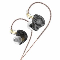 Eds in Ear 이어폰 듀얼 드라이버 노이즈 캔슬링 하이브리드 기술 오버 이어 HiFi 이어 버드 헤드셋 DJ 음악 애호가, 49.21인치, 금속, 블랙 스탠다드