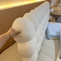 침대헤드쿠션 대형 등받이 솜 베개 머리맡 머리쿠션, 크림색