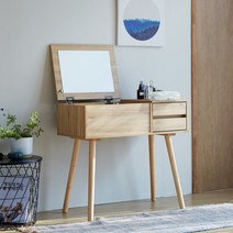 데코라인 산타나 입식화장대, 네츄럴오크