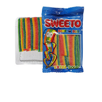 SWEETO 레인보우 벨트 새콤달콤 무지개 사우어 젤리 80g, 10