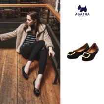 아가타 아가타 여성 스퀘어플랫_블랙