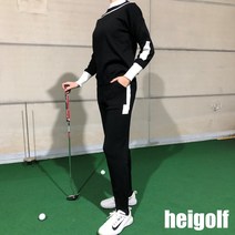 (주문폭주) 헤이골프 니트 골프트레이닝복 세트 여성골프웨어 조거팬츠 골프복 연습복 봄 가을 겨울 패션