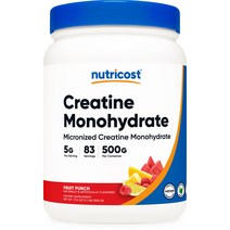 Nutricost 마이크로나이즈드 크레아틴 모노하이드레이트, 500g, 1개
