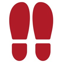 오피스왕국 발자국 스티커 발바닥 바닥 shoes7, 레드