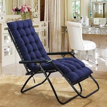 이케아 라탄 의자 카페 1인용 식탁 원목 라탄 흔들 스툴 야외 안락 에 대한 견고한 긴 쿠션 매트 등나무 접이식 두꺼운 정원 태양 라운지 좌석 패드 소파 다다미 패드 없음, 48x155x8cm, 네이비 블루