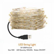 9 가지 색상 1/2/3/5/10M LED 스트링 라이트 코르크 패어리 화환 휴일 램프 USB/배터리 전원 크리스마스 새해 장식, 10M by 5V USB_퍼플