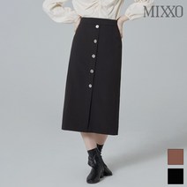 미쏘 미쏘 프론트버튼 솔리드 스커트_MIWWH9T11R