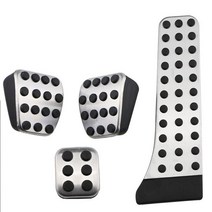 메르세데스 벤츠용 스테인리스 스틸 페달 AT MT 가속 브레이크 발판 패드 벤츠 C E S GLK SLK CLS SL-Class W203 W204 W211 W212 W210, [06] MT Without Rest